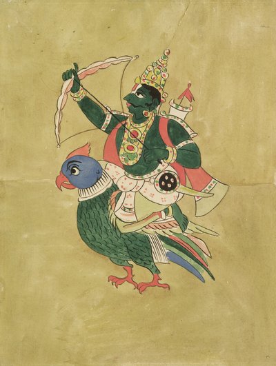 Kama, kærlighedens gud, 1700-1900-tallet af Indian School