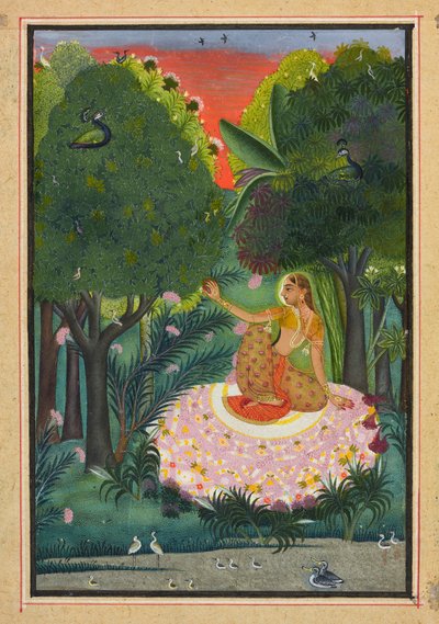 Commode Ragini, Folio fra en "Ragmala", s.1770-1775 af Indian School