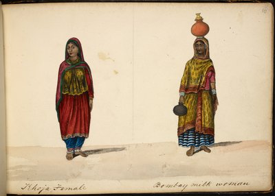 Khoja kvinde; Bombay mælke-sælger af Indian School