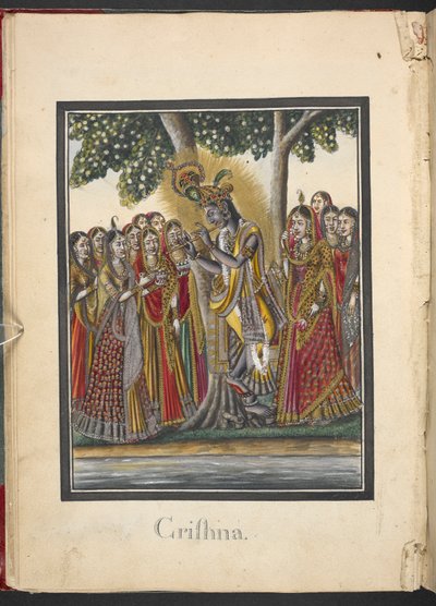 Krishna, den ottende inkarnation af Vishnu af Indian School