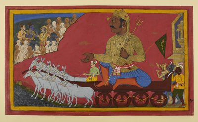 Kumbhakarṇa rykker frem, mens Rāmas allierede frygter, og aberne vakler af Indian School