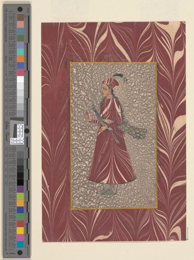 Lady Carrying a Peacock, Bijapur, ca. 1660 af Indian School