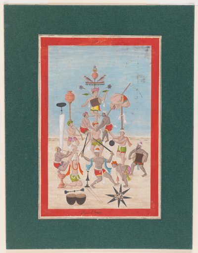 Miniaturemaleri, ca. 1810 (wc på papir) af Indian School
