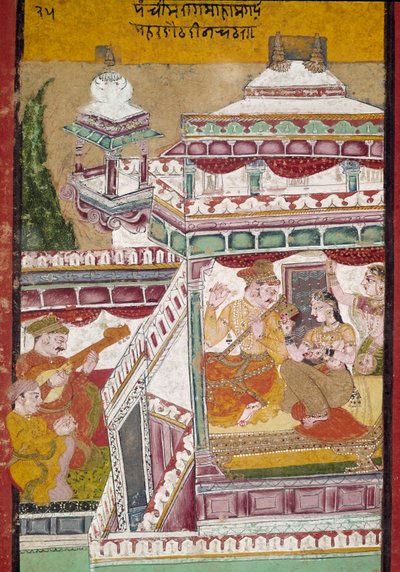 Musikalsk show i et palads (miniature af Indian School