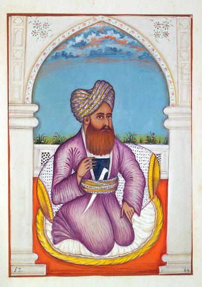 Nawab Pir Mohammad Khan, fra The Kingdom of the Punjab, its Rulers and Chiefs, bind II, et bind med 30 akvarelstudier af en uidentificeret indisk kunstner, ca. 1840 (wc på papir) af Indian School