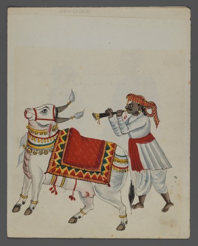 Et af et sæt på ni billeder, der viser indianere i forskellige erhverv (wc på papir) af Indian School