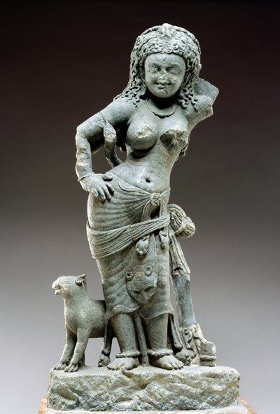 Parvati, Samlaji-kultur, 500 AD (skifer) af Indian School