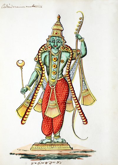 Rama, 7. avatar af Vishnu (wc på papir) af Indian School