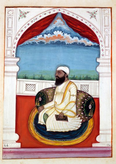 Sheikh Mohi-od-deen, fra The Kingdom of the Punjab, its Rulers and Chiefs, bind II, et bind med 30 akvarelstudier af en uidentificeret indisk kunstner, ca. 1840 (wc på papir) af Indian School