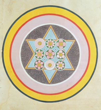 Tantrisk stjernedesign af Indian School