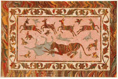 The Tigers Prey, ca. 1650 (ugennemsigtigt wc & guld på papir) af Indian School