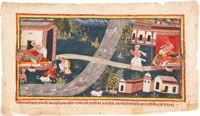 Babyerne byttes, 1600-25 (ugennemsigtigt wc på papir) af Indian School