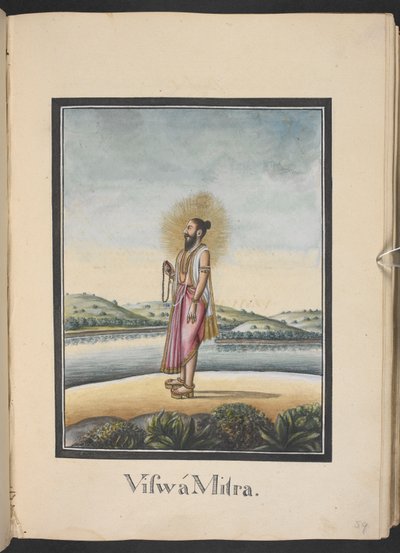 Den vise Visvamitra af Indian School
