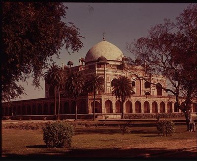 Humayuns grav (1507-56), bygget 1570 (foto) af Indian School