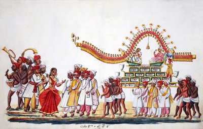 Bryllupsceremoni (wc på papir) (se også 908425-6) af Indian School