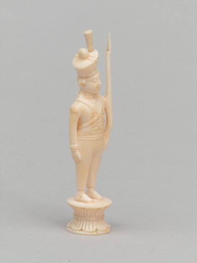 Hvid bonde, skakbrik, Indien, 1820 ca af Indian School