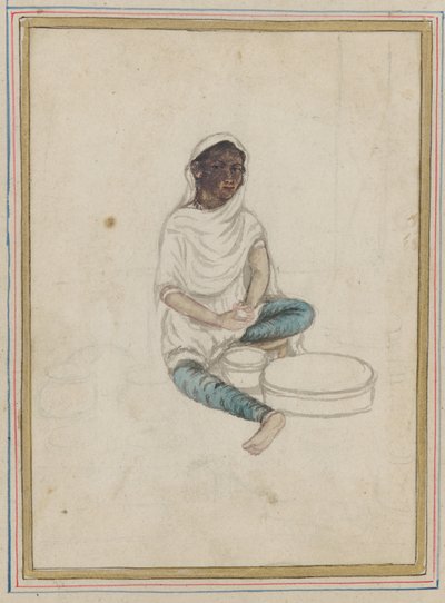 Kvinde maler majs af Indian School