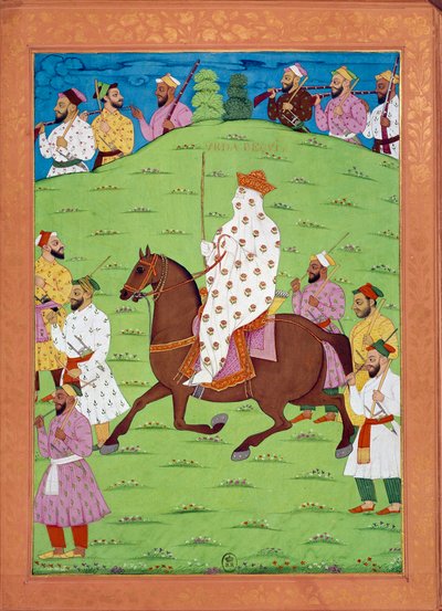 Kvinde i dronningens tjeneste, der rejser til Shah Alems hof Indiske og persiske miniaturer i "History of India from Tamertante to Orangreyb"" af Niccolo Manucci (1638-1717). B.N., Paris. af Indian School
