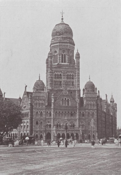 Bombay / Mumbai: Det kommunale kontor (s/h-foto) af Indian photographer