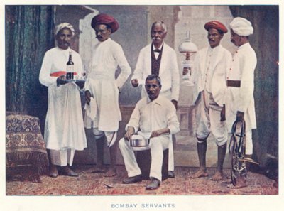 Indiske indfødte: Bombay Servants (farvet foto) af Indian photographer