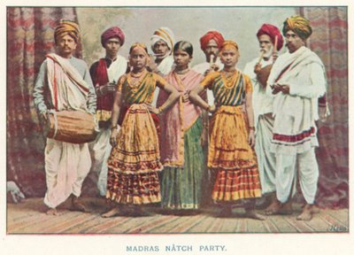 Indiske indfødte: Madras Natch Party (farvet foto) af Indian photographer