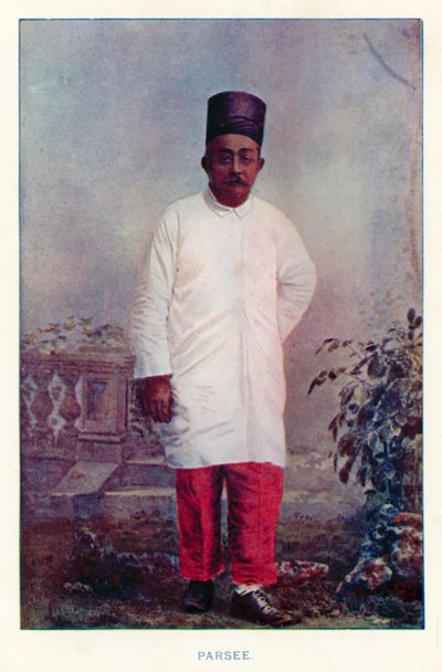 Indiske indfødte: Parsee (farvet foto) af Indian photographer