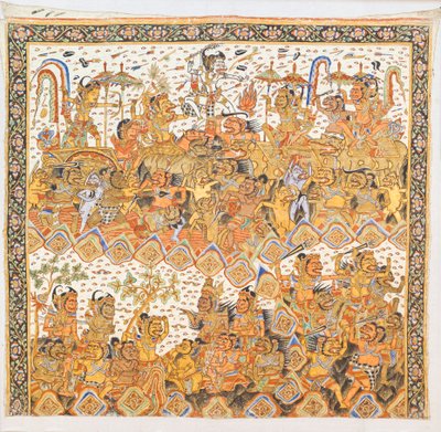 Ramayana (balinesisk farve på lærred) af Indonesian Indonesian
