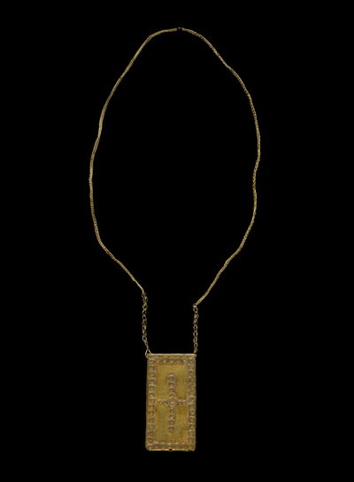 Betel Pendant on Chain, Ngada people (guld) af Indonesian School
