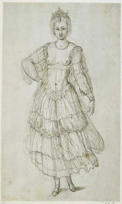 A Daughter of the Morn, ca. 1611 (pen og blæk på papir) af Inigo Jones