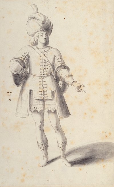 A Noble Persian Youth (pen og blæk på papir) af Inigo Jones