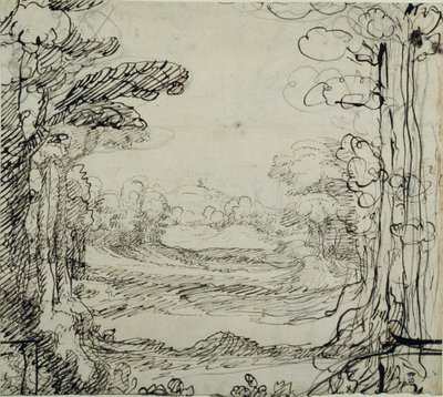 En skov (pen og blæk på papir) af Inigo Jones