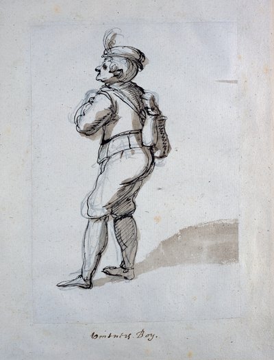 En vinmandsdreng (pen og blæk på papir) af Inigo Jones