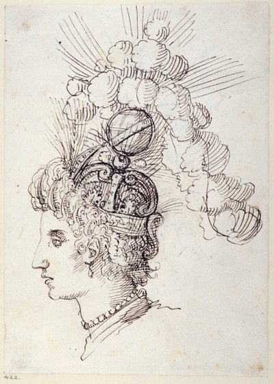 Bel-Anna, havets dronning, ca. 1609 (pen og blæk på papir) af Inigo Jones