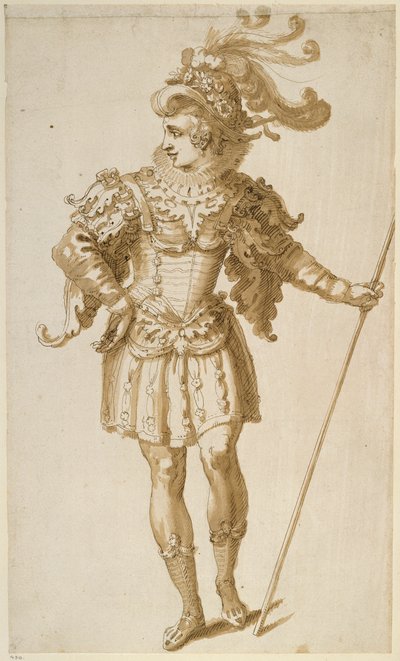 Escort til hertugen af York (pen og blæk på papir) af Inigo Jones