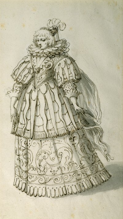 Masquer, ca. 1638 (pen og blæk på papir) af Inigo Jones