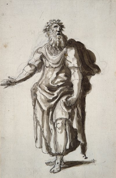 Merlin, ca. 1610 (pen og blæk på papir) af Inigo Jones