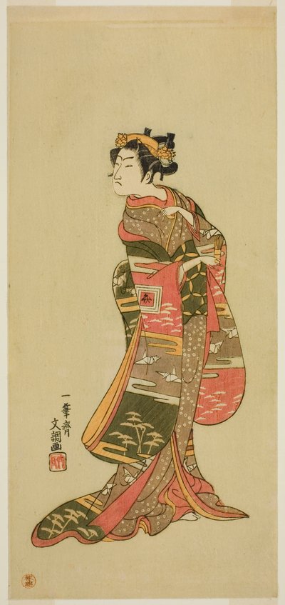 Skuespilleren Ichikawa Benzo i en uidentificeret rolle af Ippitsusai Bunchō