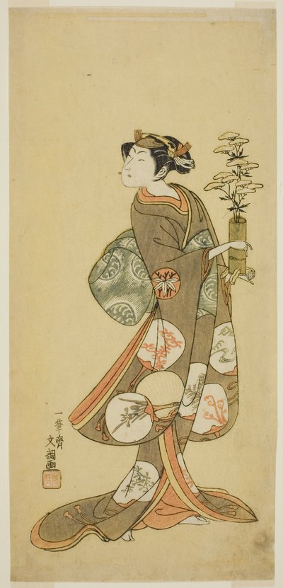 Skuespilleren Yamashita Kyonosuke I i en kvinderolle af Ippitsusai Bunchō