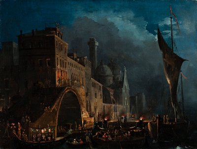 En venetiansk gallaaften, 1825-1835. af Ippolito Caffi