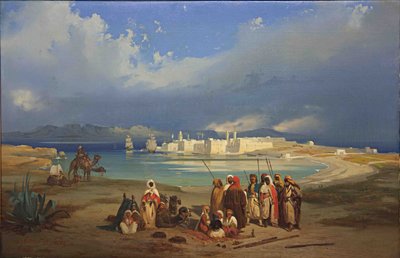 Isthmus of Suez, ca 1845 af Ippolito Caffi