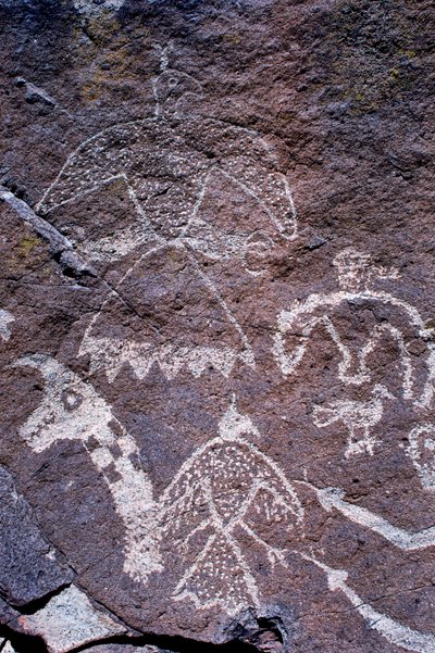 Anasazi klippekunst ætsninger fundet i New Mexico. af Ira Block