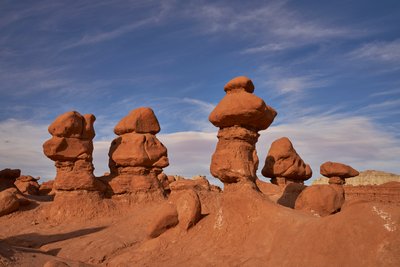 Klippeformationer i Goblin Valley State Park i Utah, 2020 (foto) af Ira Block