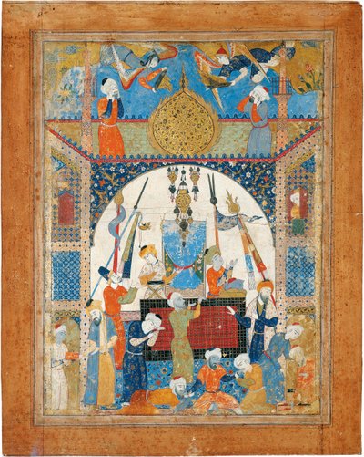 Scene fra et mausoleum af Iranian Master