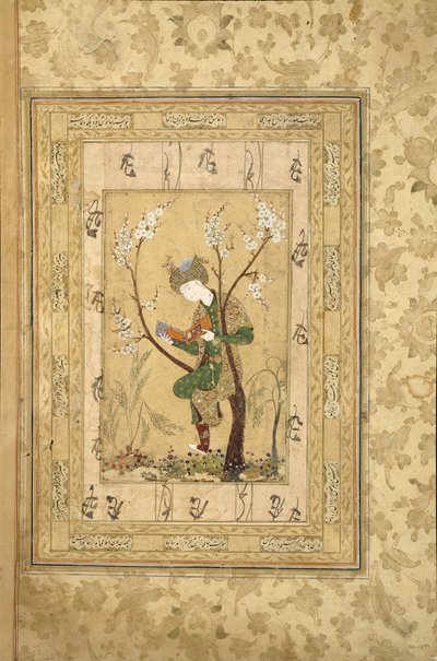 Ungdom siddende i et blomstrende træs gaffel, 1560