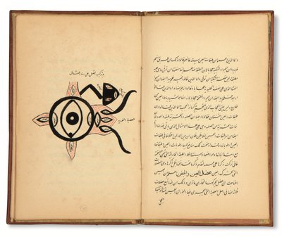 Hunayn Bin Ishaq (d.873 e.Kr.): Tre afhandlinger (Maqalat) om oftalmologi, Qajar, Iran, første halvdel af det 19. århundrede (blæk på papir) af Iranian School