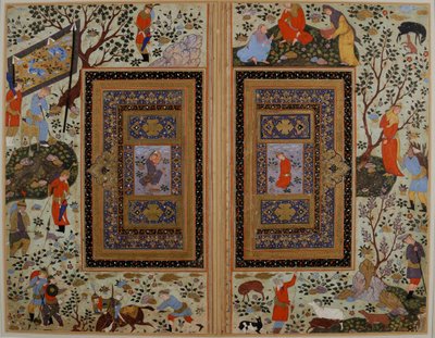 Dobbeltsidet. Iran, Isfahan, begyndelsen af det 17. århundrede.. af Iranian master.