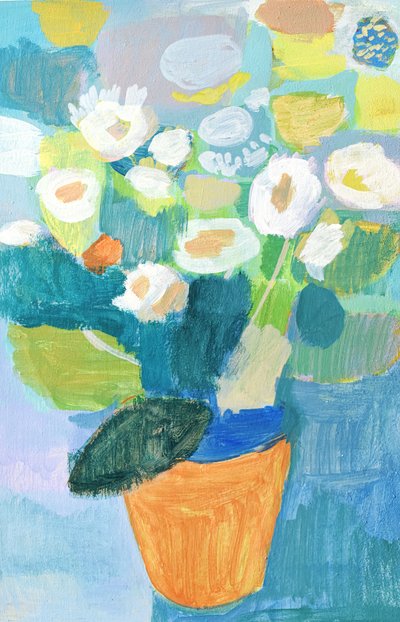 Farverige potteblomster af Iria Fernandez