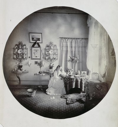 Interiør af Muckross House, ca. 1865 (albumin print) af Irish Photographer