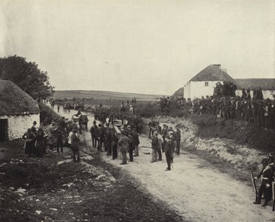 Marching to Evict, Co. Clare (s/h-billede) af Irish Photographer