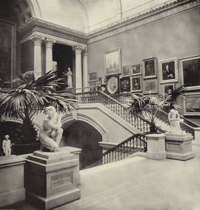Stairway National Gallery, Dublin (s/h foto) af Irish Photographer